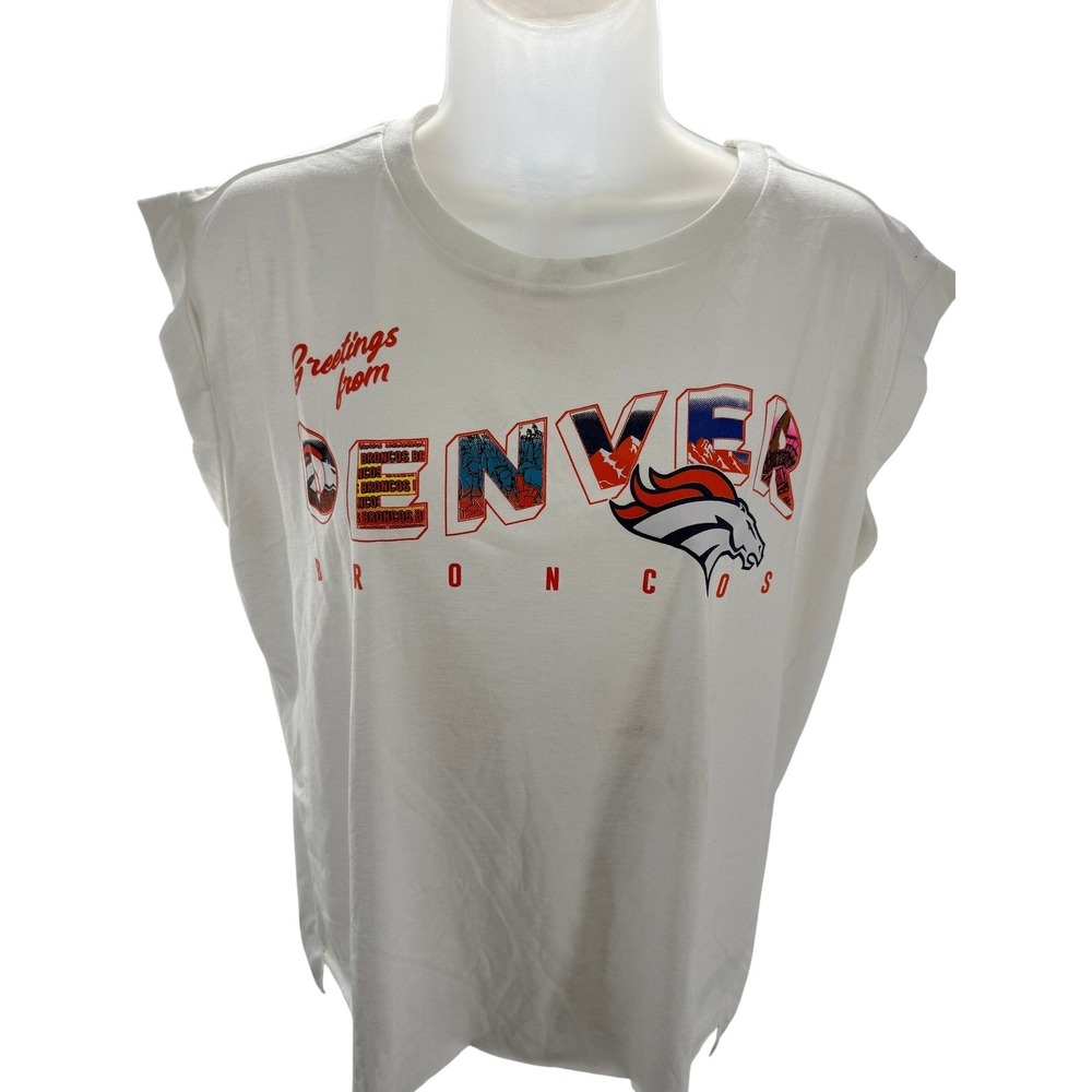WEAR Erin Andrews Denver Broncos Womens Tank Shirt Large NEW
